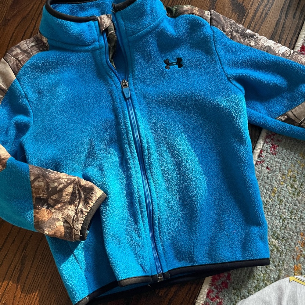 Under Armour Blue and Camo Fleece Jacket